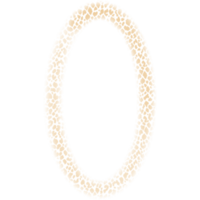 Oval frames in leopard color. png