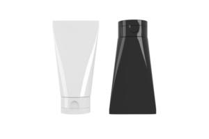 Mockup of cream tube white and black 3d render png