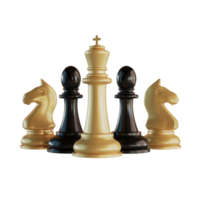 composition d'échecs rendu 3d png