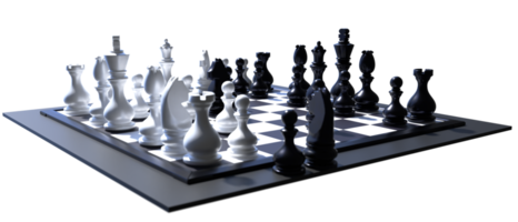 composition d'échecs rendu 3d png