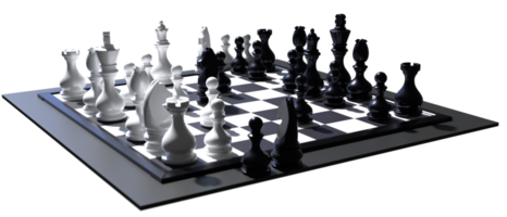 composition d'échecs rendu 3d png