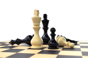 composition d'échecs rendu 3d png