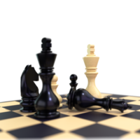 composition d'échecs rendu 3d png