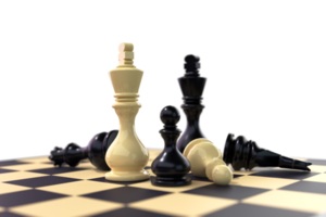 composition d'échecs rendu 3d png