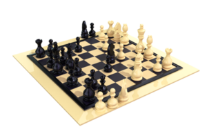 rendering 3d di composizione di scacchi png