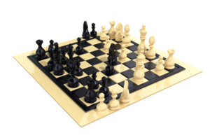 composition d'échecs rendu 3d png