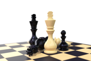 composition d'échecs rendu 3d png