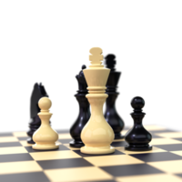 composition d'échecs rendu 3d png