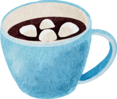 akvarell kaffe och dryck element png