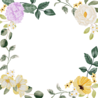 aquarell frühling sommer blumenstrauß quadrat banner hintergrund png