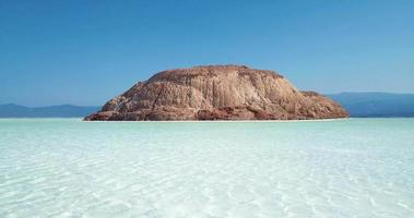 Aerial View to the Saline Lake Assal in Tadjoura Region, Djibouti video