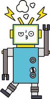 lindo robot de dibujos animados vector