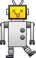 gradient shaded cartoon robot vector