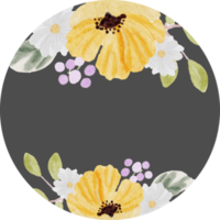 akvarell vårblomning blomma tack klistermärke eller logotyp png