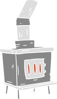 cartoon doodle of a house furnace vector