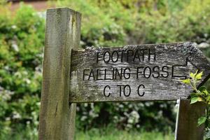 Coast to Coast Wooden Sign Post to Falling Foss photo