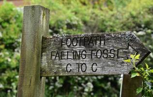 Wooden Trail Marker for Footpath Along the Coast to Coast Route photo