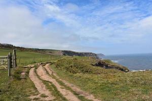 Worn Pathway Along the Sea Cliffs Along Robin Hood's Bay photo