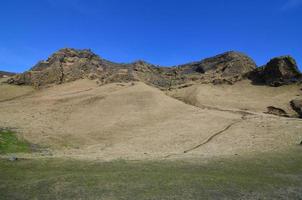 Cool geologic rocks and hills in Iceland photo