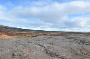 Landscape view of the nature in Haukadalur in Iceland photo