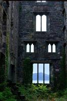 Gorgeous view of the window in the castel ruins photo