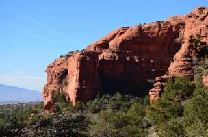 Gorgeous Towering Red Rock Formation in Arizona photo