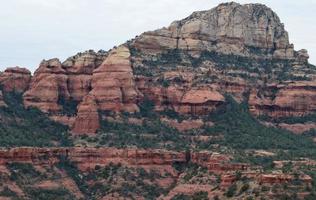 Red Rock Sandstone in Sedona Arizona with Trees photo