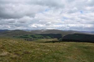 Rural Hills with Thick Clouds in England photo