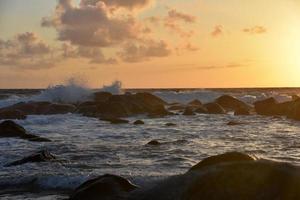 Stunning Seascape With Pastel Skies and Rocks photo