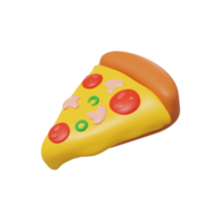 illustrazione 3d dell'icona della fetta di pizza