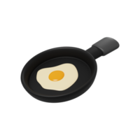 3d illustration of fried egg icon png