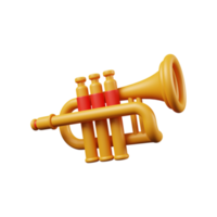 ilustração 3D do ícone da trombeta png