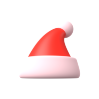 ilustração 3D de chapéu de papai noel png