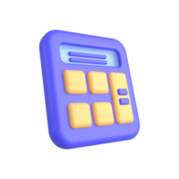 3d illustration de la calculatrice png