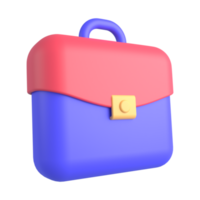 Ilustración 3d del icono de maletín png