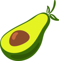 fumetto dell'illustrazione della frutta dell'avocado png