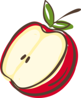 dibujos animados de ilustración de fruta de manzana png