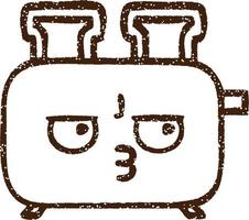 Toaster Charcoal Drawing vector