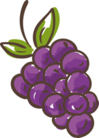 dibujos animados de ilustración de fruta de uva png