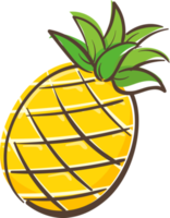 pineapple fruit illustration cartoon png