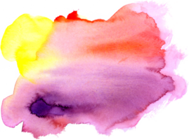 Watercolor paint brush strokes from a hand drawn background png