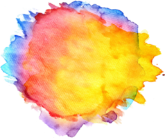 Watercolor paint brush strokes from a hand drawn background png