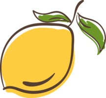 fumetto dell'illustrazione della frutta del limone png
