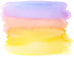 Watercolor paint brush strokes from a hand drawn background png