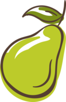 peer fruit illustratie cartoon png