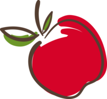 desenho de ilustração de frutas de maçã png