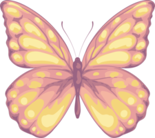 Gold butterfly in profile isolated illustration 4532673 Vector Art at  Vecteezy