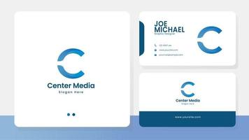 Center Media Initial Logo vector