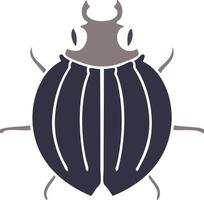 peculiar escarabajo de dibujos animados dibujados a mano vector