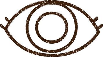 símbolo del ojo dibujo al carboncillo vector